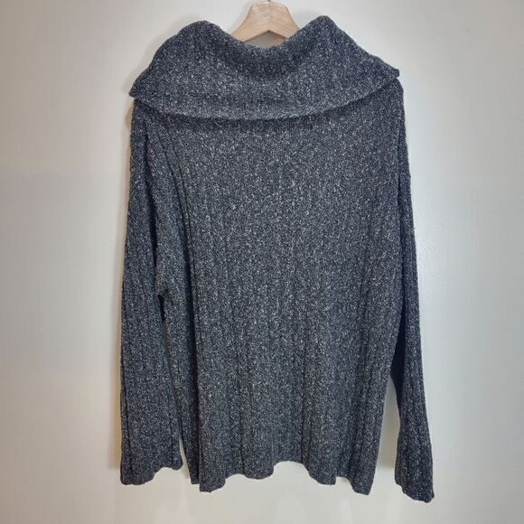 Jaeger Gray Heather Cowl Neck Sweater - Picture 5 of 7